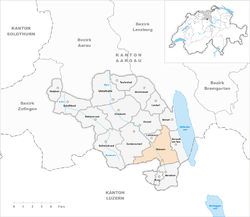 Karte Gemeinde Reinach AG 2010